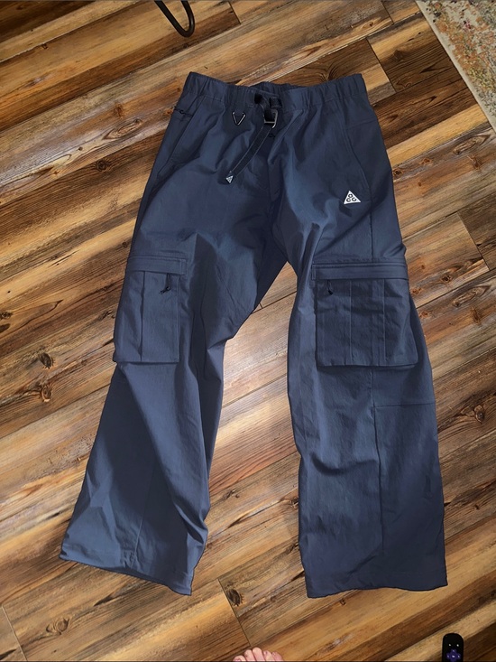 Nike Pants - Nike ACG "Smith Summit" cargo pant women's dark grey/ blue colorway Large NWOT